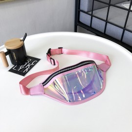Women Clear Transparent Waist Pack PVC Fanny Pack Belt Bum Bags