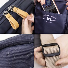 Nylon Multi-function Travel Crossbody Bag Solid Lightweight Shoulder Bag For Women