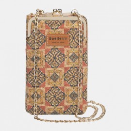 Women 6 Card Slots Chain Bag Phone Bag Cork Bag