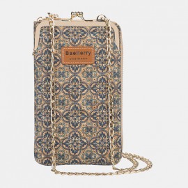 Women 6 Card Slots Chain Bag Phone Bag Cork Bag