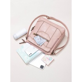 Mandy Women Multifunction Bag Solid Casual Crossbody Bag