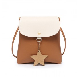 Star Decorational Flap Faux Leather Shoulder Bags Crossbody Bag Phone Bag For Women