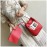 Women Cute Cat Pattern Bucket Bag PU Leather Mini Crossbody Bag