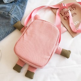 Cute Pig Cartoon Shape Canvas Bag Crossbody Bag For Women Girls