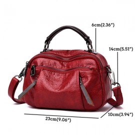 Women Plain Multi-pockets Square Bag Shoulder Bag