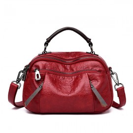 Women Plain Multi-pockets Square Bag Shoulder Bag