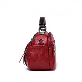 Women Plain Multi-pockets Square Bag Shoulder Bag