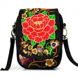 Woman Tribal Retro Shoulder Bag Canvas Chinese Style Phone Bag Little Bag For Woman