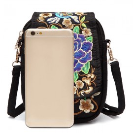 Woman Tribal Retro Shoulder Bag Canvas Chinese Style Phone Bag Little Bag For Woman