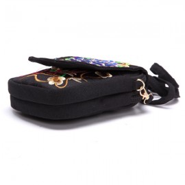 Woman Tribal Retro Shoulder Bag Canvas Chinese Style Phone Bag Little Bag For Woman