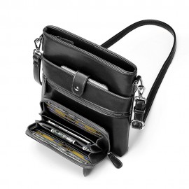 Women Anti-theft Solid 2 Picese Multifunction Crossbody Bag