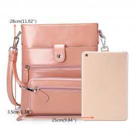 Women Anti-theft Solid 2 Picese Multifunction Crossbody Bag