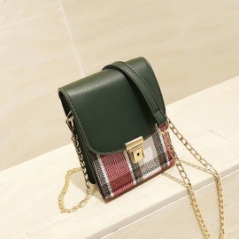 Women Multi-function Grid Pattern Shoulder Bags Crossbody Phone Bags