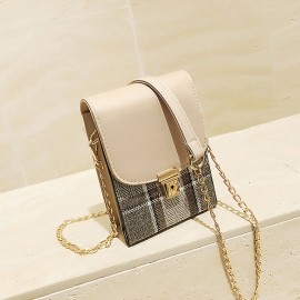 Women Multi-function Grid Pattern Shoulder Bags Crossbody Phone Bags